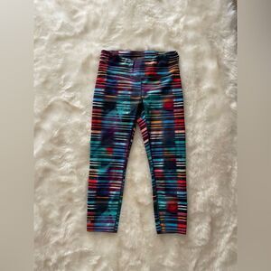 Athleta Multicolor Capri Crop Rainbow Leggings size small like new